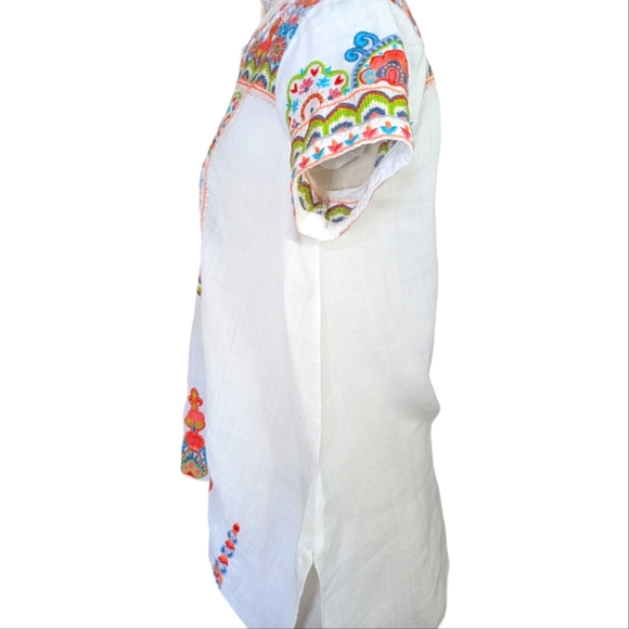 Johnny Was --Tama Boho Embroidered Drap Top..Size Small - Picture 4 of 8